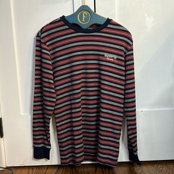 Supreme Other - FW17 Supreme Classic Logo Striped Shirt - L